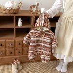 [66-90cm]カートゥン 裏起毛 カバーオール&帽子セット - Image 15