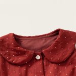 [80-140cm]無地 ニット カーディガン&ドット ワンピース - Image 6