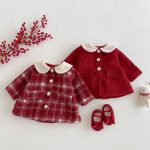 [73-120cm] 丸襟 レトロ 厚手 コート - Image 5