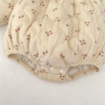 [66-90cm] レースカラー パッド プリント ロンパース - Image 11