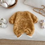 [66-90cm]韓国風 キャット柄 もこもこ カバーオール - Image 8