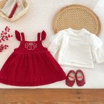 [66-100cm] 蝶結び 刺繍 あったか ロンパース、ワンピース - Image 8