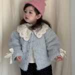 [73-110cm] 韓国風 フリルカラー あったか アウター - Image 4