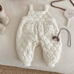 [66-90cm] キルティング サロペット&裏起毛 インナー - Image 3