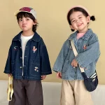 [80-150cm]デニム アウター ポケット付き カジュアル 人気 - Image 8