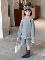 [90-150cm] ボーダー カジュアル セットアップ - Image 5