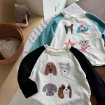 [80-150cm] 犬柄 Tシャツ - Image 3