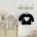 [73-100cm] ハートリボン トップス - Image 4