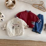 [73-120cm] 刺繍 カートゥーン リバーシブル コート - Image 6