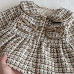 [73-100cm] リボン ポケット ウール 中綿 コート - Image 2