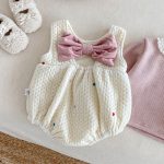 [66-90cm] カラフル ハート 裏起毛 ロンパースorレース リブ インナー - Image 10