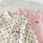 [73-100cm]ドット チェック ルームウェア セットアップ - Image 11