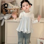 [73-100cm]インナートップス&デニムフレアパンツ スウィート キャミチュニック - Image 7