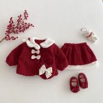 [73-120cm] 蝶結びカラー コート&スカート - Image 5