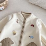 [66-90cm] おうち 刺繍 カバーオール - Image 8