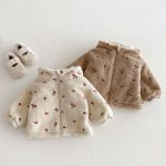 [73-120cm] 蝶結び&小花柄 キルティング コート - Image 3