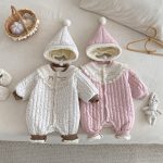 [66-90cm] フード付き 花柄 カバーオール - Image 17