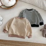 [73-120cm] 厚手 ボーダー スウェット