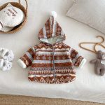 [73-120cm] レトロ 裏起毛 ジャカード ジャケット - Image 11