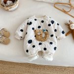 [66-90cm]ベアキルティングドット カバーオール - Image 12