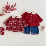 [73-120cm] 丸襟 レトロ 厚手 コート - Image 9