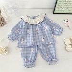 [73-100cm]フリル襟 カートゥーン プリント ルームウェア セットアップ - Image 9