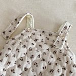 [66-90cm] 花柄 キャミロンパース&裏起毛 トップス - Image 3