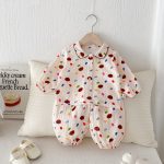 [73-100cm]レインボー ボーダー 小犬 セットアップ ルームウェア - Image 6