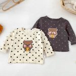 [73-100cm]ドット くま ルームウェア セットアップ - Image 5