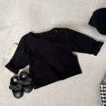 [66-90cm] シンプル トップス or チェック ロンパース - Image 5