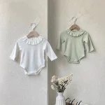 [66-90cm] フリル襟 ロンパース - Image 8