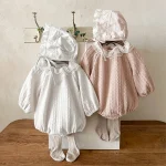 [66-90cm] レース襟 ロンパース - Image 4