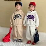 [80-150cm] 英字プリント ボア付き セットアップ - Image 17