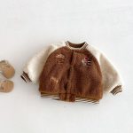 [73-120cm] 韓国風 配色 裏起毛 ブルゾン - Image 8