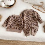 [66-120cm]レオパード ニット カバーオールorセーター - Image 10