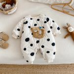 [66-90cm]ベアキルティングドット カバーオール - Image 16