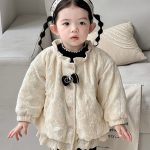 [73-100cm] ベロアキルティング レトロ ジャケット - Image 8