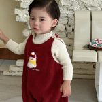 [73-100cm] ゆきだるま 刺繍 あったか カバーオール - Image 4