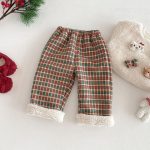 [73-120cm] 韓国風 チェック あったか パンツ - Image 11