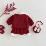 [73-120cm] 蝶結びカラー コート&スカート - Image 6