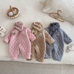 [66-90cm]カートゥン キルティング カバーオール&ネックウォーマーセット - Image 2