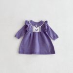 [66-100cm]ハート柄 ニット ワンピース