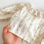 [66-100cm]フリル カラー 花柄 トップス&サロペット ロンパース - Image 9