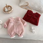 [66-90cm] シャネル風 裏起毛 カバーオール - Image 2