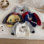 [73-120cm] キャラクター 刺繍 あったか トレーナー - Image 3