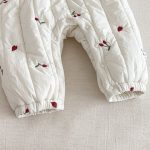 [66-90cm] チェリー 刺繍 キルティング カバーオール - Image 11