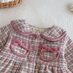 [73-100cm] チェック柄 ウール 中綿 コート - Image 4