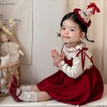 [73-100cm]リボンキャミワンピース&;ドット長袖トップス - Image 6