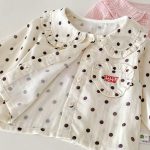 [73-100cm]ドット チェック ルームウェア セットアップ - Image 5