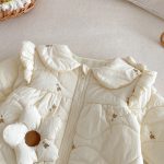 [66-90cm] 刺繍入り 中綿 カバーオール - Image 4